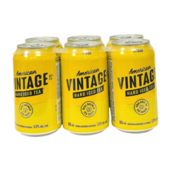 AMERICAN VINTAGE HARD PEACH ICED TEA 6 CANS