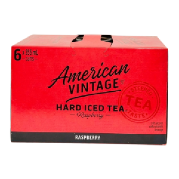 AMERICAN VINTAGE ICED TEA RASPBERRY 6 CANS