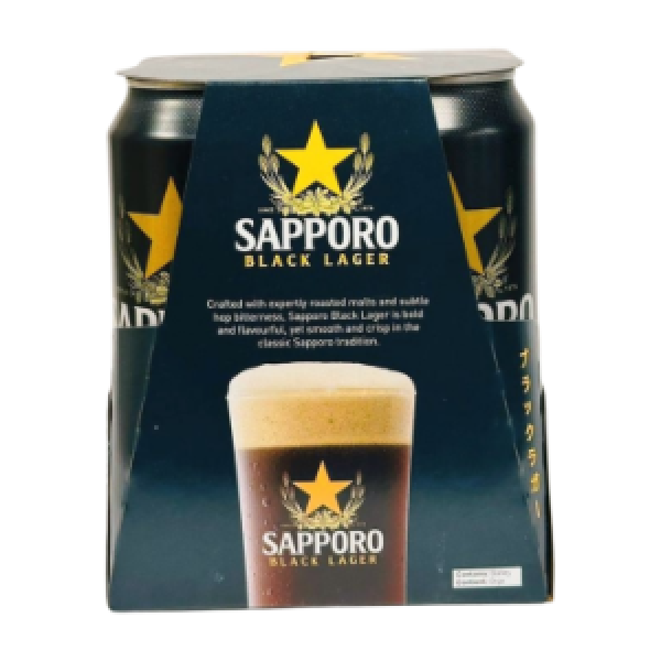 SAPPORO BLACK LAGER 4 CANS
