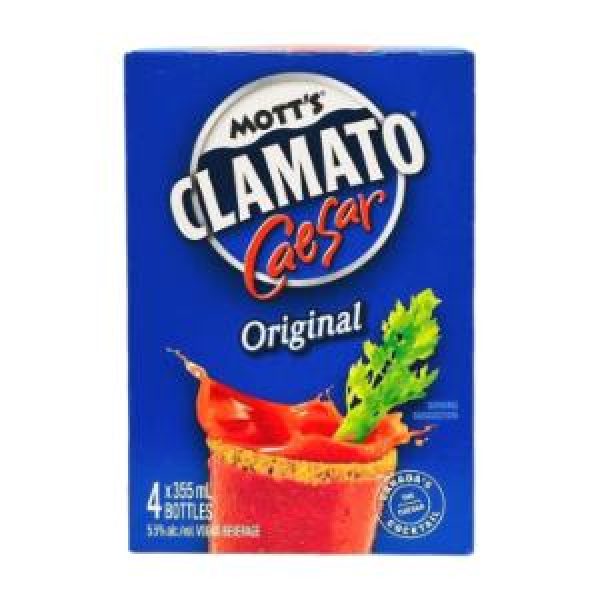 MOTT'S CLAMATO CAESAR ORIGINAL 4 BOTTLES