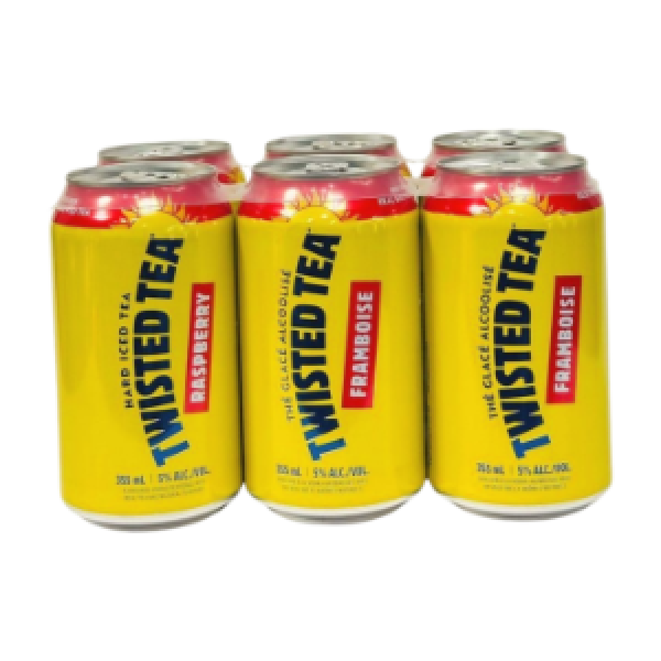 TWISTED TEA RASPBERRY ICED TEA 6 CANS
