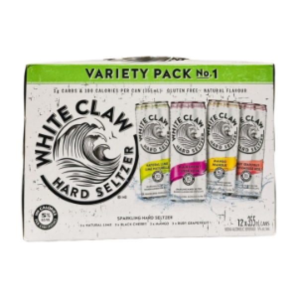 WHITE CLAW VARIETY 12 CANS